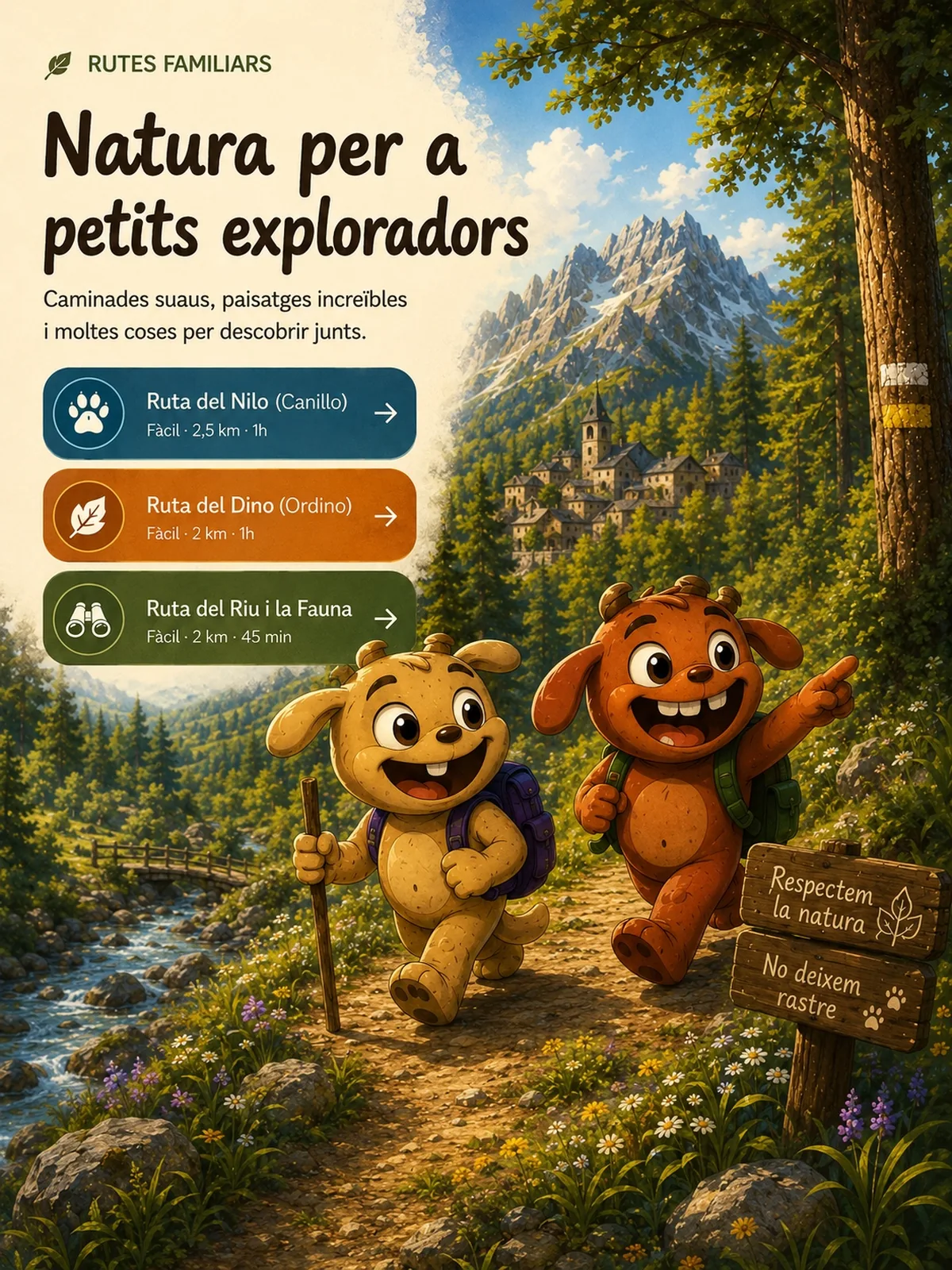 El Nilo i el Dino caminant pel bosc